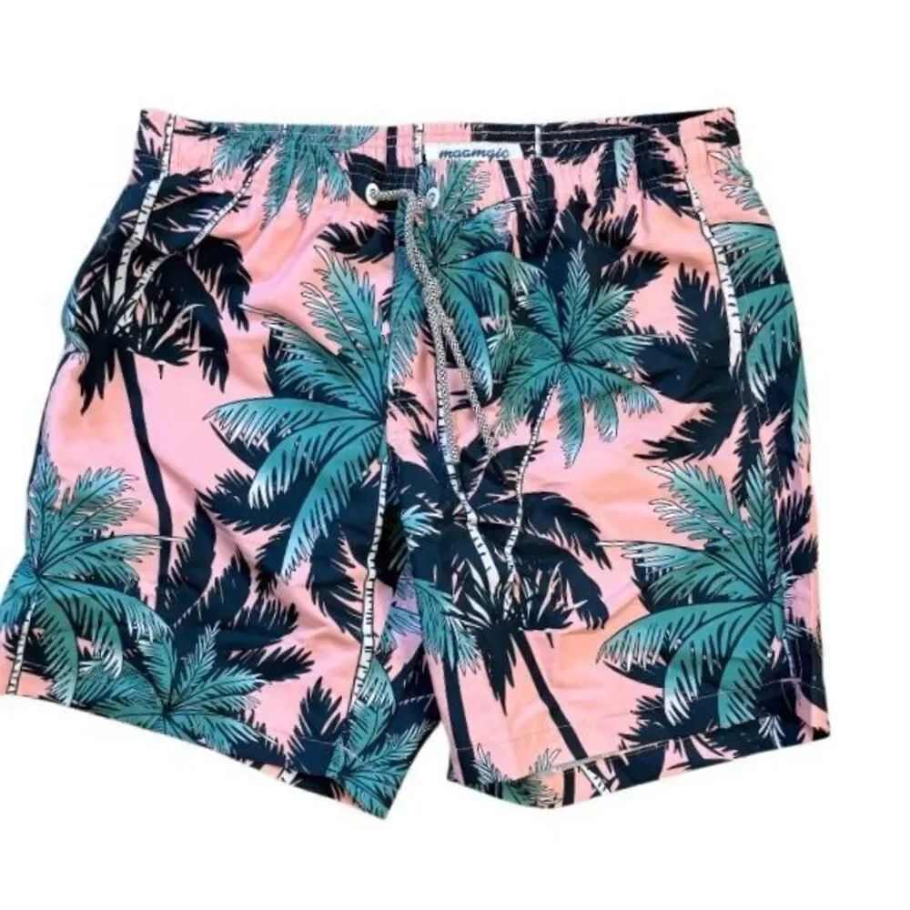 NWT! Maamgic Men’s Swim Trunks Medium Lined Tropical Resort Beach